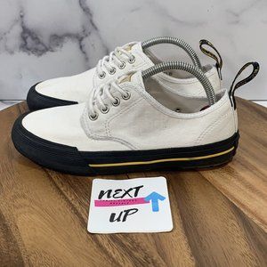 Dr. Martens Pressler Womens White Canvas Casual Low Lace Sneaker Shoes size 6